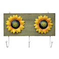 thumbnail image 1 of Welcome Sgin Wrought Iron Sun Flower Combination Painting Wooden Garden Behind The Living Room Door Square Small Hook, 1 of 3