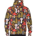 thumbnail image 7 of Haiem Mushrooms And Leaves Patterned Men's Hoodie with Kangaroo Pocket - Ideal Pullover Sweatshirt for Daily Wear, Travel, and Home-3X-Large, 7 of 7