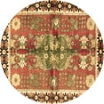 thumbnail image 1 of Ahgly Company Indoor Round Persian Brown Traditional Area Rugs, 5' Round, 1 of 4