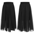 thumbnail image 1 of MSemis Jupes Longues en Maille à Double Couche pour Filles, Robe de Danse pour Studio de Ballerine, Pratique, Performance, Noir 90cm, 1 of 7