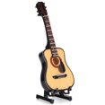 thumbnail image 3 of Guitarra en miniatura de Madera Ecomeon Decoración del hogar con estuche y soporte Negro 15cm, 3 of 5
