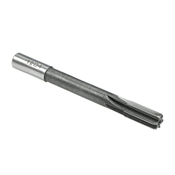 Chucking Reamer 12mm High Speed Steel H8 6 Straight Flutes Machine Milling Cutter