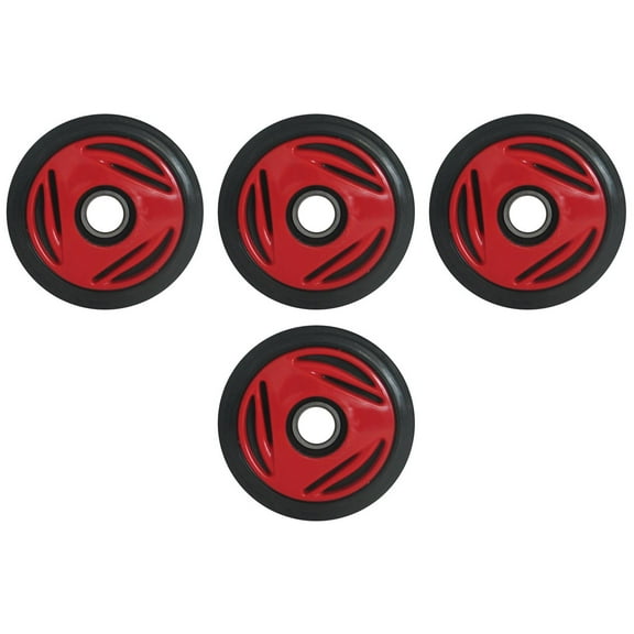 PDD 4 Front Rail Viper Red Idler Wheels Kit for Snowmobile BOMBARDIER/SKI-DOO GSX Limited 600/800 2004-2005