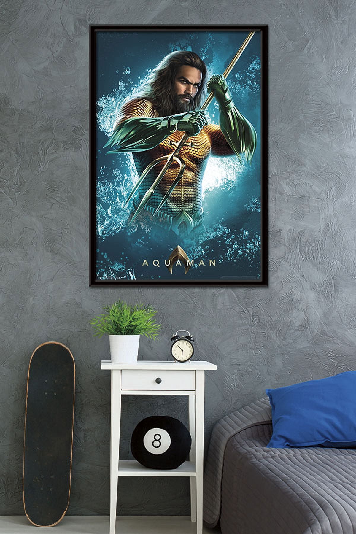 DC Comics Movie - Aquaman - Trident Wall Poster, 22.375" x 34", Framed