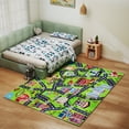 thumbnail image 3 of Janvonne City Road Map Kids Play Rug - Interactive Educational Carpet, Non-Slip Washable Floor Mat for Nursery Playroom Bedroom, 4'x5', 3 of 9