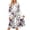 Purple, variant on CHGBMOK Women's Midi Dress Long Sleeve Loose Fit Dresses Casual Crew Neck Print Dresses