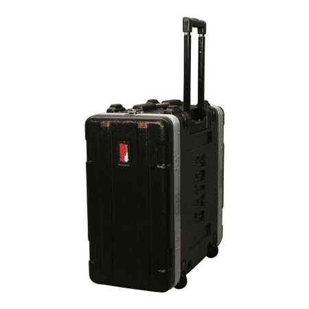 Gator Rolling ATA Style 4-Space Deluxe Polyethylene Rack with Front and Rear Rack Rail and Locking Covers, GRR-4L
