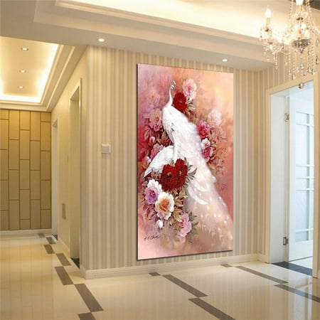 Tiger Cross Stitch Pattern - Girl12Queen Peacock Pattern 5D DIY Diamond Painting Cross Stitch Embroidery Wall Decor
