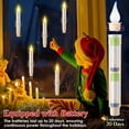 thumbnail image 4 of 12 Pcs Battery Operated Window Candles, Ivory LED Christmas Window Candles with Sensor Dusk to Dawn, Cordless Flameless Taper Candlestick with Battery & Suction Cup for Xmas Wedding Decorations, 4 of 7