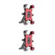 thumbnail image 3 of sweethay Soporte para teléfono de bicicleta Soporte de bicicleta ajustable antideslizante 4.5-6.8 pulgadas Soporte de montaje de carreras de ciclismo Rojo para espejo 2piezas, 3 of 6