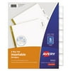 Avery Big Tab Insertable Dividers, Clear Tabs, 5-Tab Set (11122)