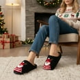 thumbnail image 7 of Ecetana Christmas House Slippers for Women Men Holiday Indoor Bedroom Warm Cozy Fluffy Slippers, 7 of 7