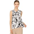 thumbnail image 2 of Allegra K Blusa Sin Mangas Estampado Floral Abstracto Cuello Vuelto Verano Para Mujer Blanco XS Unique Bargains Blusa, 2 of 6