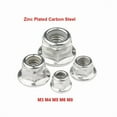 thumbnail image 2 of 10Pcs Hex Flange Nylon Insert Lock Nuts M3 M4 M5 M6 M8 Carbon Steel White Zinc Plated Hexagon Self-locking Nylock Locknut, 2 of 5