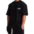 thumbnail image 3 of Playera Jouska Mx Oversize Golden Gym Deportiva Relaxed Fit Casual Bodybuilding Wear Hombre Negro, 3 of 6