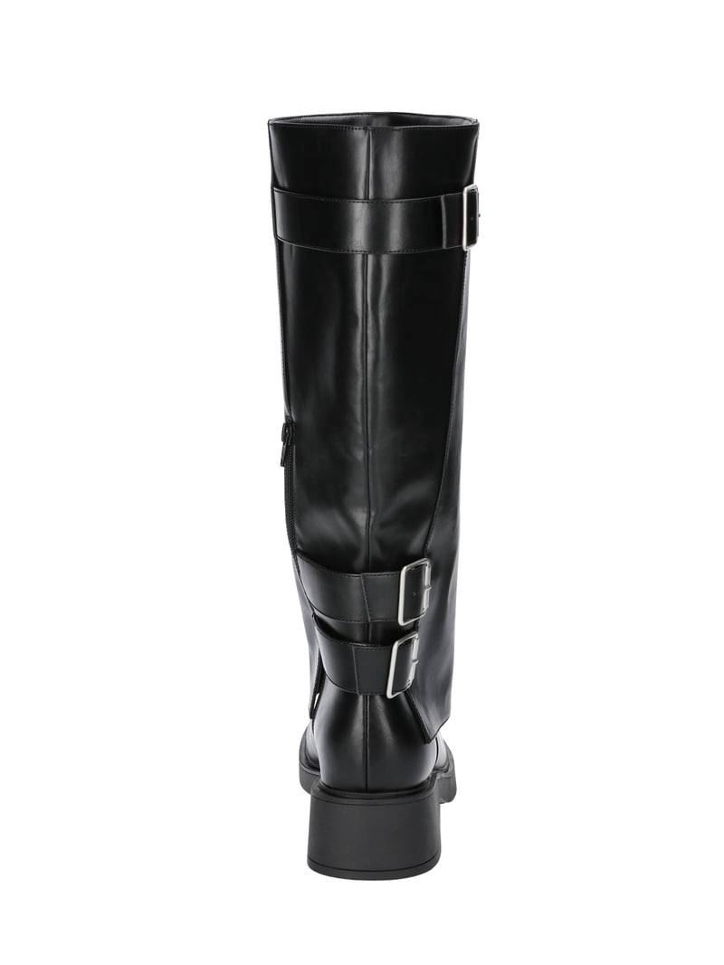 No Boundaries Women's Foldover Buckle Moto Boots - Walmart.com