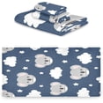thumbnail image 2 of Dreamtimes 3 PCS Towel Cute Koala Clouds Stars Cotton Bath Towel Set (1 Bath Towel, 1 Hand Towel, 1 Washcloth) for Bathroom, Super Soft and Quick Dry Towels, 2 of 7