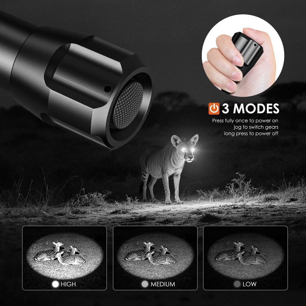 ZC 1503 850nm IR Illuminator Flashlight Lights for Night Vision 50MM Lens Zoomable Infrared Spotlight with 3 Modes Memory IR Flashlight Coyote Night Fishing IR Light