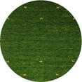thumbnail image 1 of Ahgly Company Machine Washable Indoor Round Contemporary Shamrock Green Area Rugs, 6' Round, 1 of 7