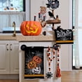 thumbnail image 4 of Halloween Kitchen Towels Set of 2,Pumpkin Web Bats Black Dish Hand Towels Holiday Home Indoor Bathroom Party Seasonal Decorations, 4 of 6
