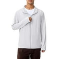 thumbnail image 3 of Bcfgryg Men's UPF 50+ Sun Outdoor Lightweight Full Zip Hoodie Jacket Long Sleeve Fishing Hiking Performance Shirt Big and Tall Men's Shirts, 3 of 3