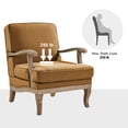 thumbnail image 3 of Tina's Home Mid-Century Modern Accent Chair Upholstered Armchair with Solid Wood Legs, Removable Cushion Comfy Reading Chair for Living Room Bedroom,Golden, 3 of 10