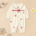thumbnail image 5 of JFOPQVSM Newborn Baby Girl Clothes Preemie Fall Winter Floral Outfits Infant 0 3 6 12 18 Months Romper,Cute Babies Jumpsuits, 5 of 6