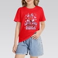 thumbnail image 6 of YunPes Girls Short Sleeve Shirts Kids Crewneck Soft T-Shirts Summer Tees 2‐13 Years Teen Y2k Cherry Printed Shirts Streetwear Dance, 6 of 8