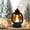 Black, variant on Mini Lanterns 1Pcs LED Small Lanterns Decorative Indoor Outdoor Hanging Lantern Decorative Candle Lanterns for Wedding Centerpiece,Halloween,Christmas,Camping Decorations, Western Party Decor