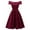 Wine, variant on Hvot&aat Elegant Off the Shoulder Cocktail Dress for Women High Waisted A-Line Vintage 1950s Swing Party Midi Dresses