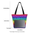 thumbnail image 3 of Sikiie Bright Rainbow Shoulder Bag Casual Hobo Crossbody Tote Bag for Women and Men Large Purse Messenger Bag Travel Work, 3 of 6