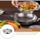 thumbnail image 3 of Pan Paella Pan 16cm Stainless Steel Non-Stick Cooking Pot with Double Handles Korean Style for Seafood and Food Serving, 3 of 5