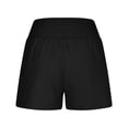 thumbnail image 5 of HongQid Women's Linen Shorts Smocked Elastic Waist Casual Comfy Summer Pull on Beach Shorts with Pocket, 5 of 9