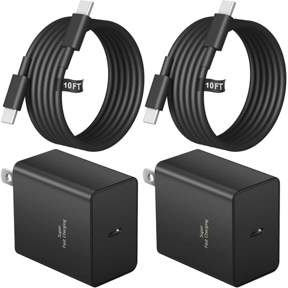USB C Charger Type C Charger Fast Charging 10FT 45W Chargers 2-Pack