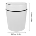 thumbnail image 2 of Trash Can with Lid Plastic Press-Type Garbage Can Trash Bin Wastebasket for Bathroom, 2 of 8