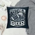 thumbnail image 2 of JRXY Football and Beer Throw Pillow Covers Decorative Square Pillowcases for Couch White, 2 of 5