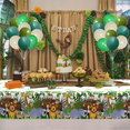 thumbnail image 5 of KAINSY Jungle Table Cloth Cover Safari Animals Party Plastic Disposable Tablecloth Waterproof 54 x 108inch Birthday 1pc, 5 of 7