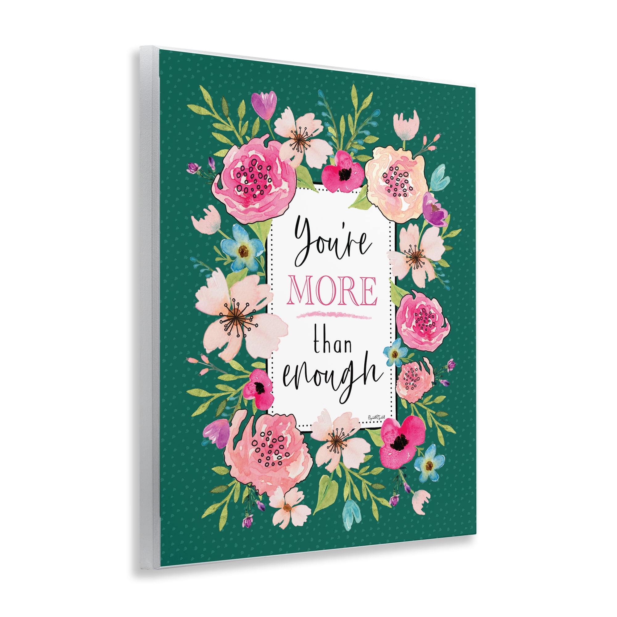 Stupell Industries More Than Enough with Florals Wall Plaque Art, design by Elizabeth Tyndall