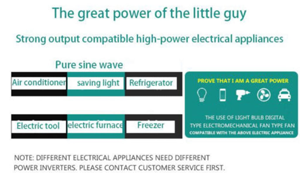 CJC 3000W Pure Sine Wave Power Inverter DC 12V to AC 110V