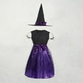 thumbnail image 4 of Xinhuaya 3-13T Halloween Witch Costume Set Dress Hat Broom Tutu Skirt for Halloween Cosplay Party, 4 of 8