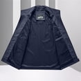 thumbnail image 6 of YueHuiYing Men's Casual Loose Fit Multi Pocket Functional Stand Collar Vest Stylish Outdoor Emergency Volunteer Workwear Zippered Jacket For Hiking Camping And Daily Use, 6 of 7