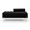 thumbnail image 3 of Yesfashion End Of Bed Bench,Bedroom Bench with Solid Wood Frame,High Density Foam,Adjustable Round Backrest,2 Seater Sofa Couch for Bedroom,Living Room, 3 of 7