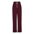 thumbnail image 7 of GA WEIHUA Saving,Sweatpants for Women Comfy Yoga Pants High Waist Stretchy Lounge Beach Pants Drawstring Athletic Sweatpant(Wine,Small), 7 of 7