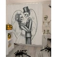 thumbnail image 4 of Halloween Shower Curtain Set ，Waterproof Fabric Shower Curtains Skeleton Couple Skull Spooky Horror Shower Curtains for Bathroom,Bathroom Decor 36"x72", 4 of 6