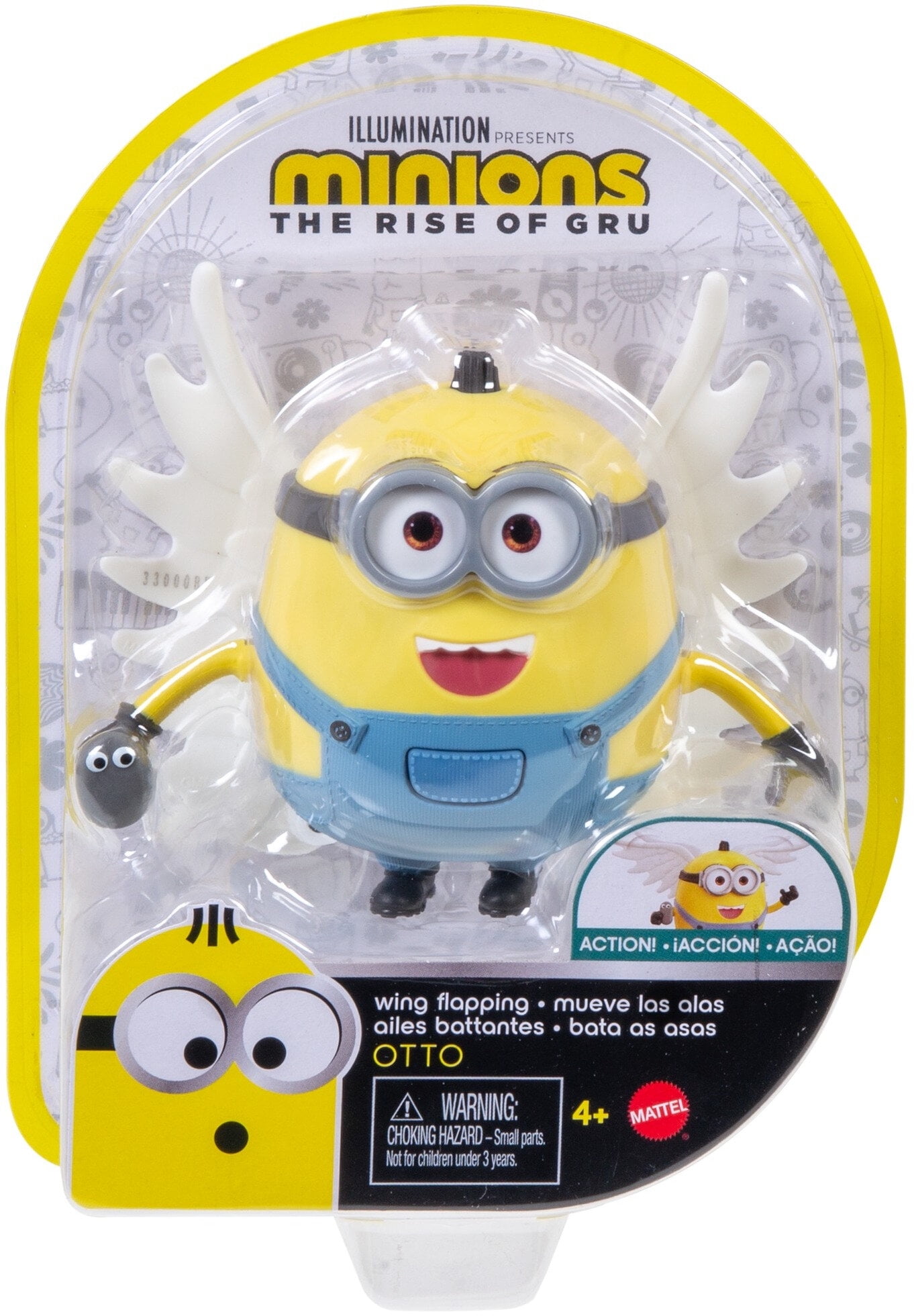 Minions The Rise Of Gru Wing Flapping Otto Action Figure Toy For 4 Year Olds Up Walmart Com
