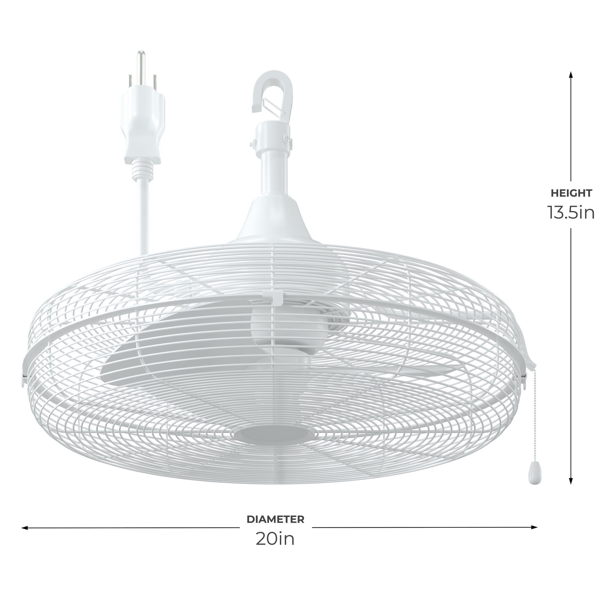 Better Homes & Gardens 20" Outdoor Wet-Rated Gazebo Ceiling Fan with Pull Chain Control