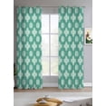 thumbnail image 2 of Teal Green Floral Sheer Curtains 63 Inch Length 2 Panels Set for Living Room/Bedroom, Spring Flowers Modern Abstract Art Farmhouse Kitchen Curtains Grommet Curtains Window Treatments 42"x63"x2, 2 of 7