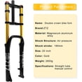 thumbnail image 6 of ZTZ 20/26 inch 4.0 Fat Tire Bike Air Suspension Fork - 180mm Travel, 135mm Hub Spacing, QR 9mm, Double Crown Shock Absorber Fork for MTB Fat Snow Beach E-Bike, 6 of 7
