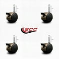 thumbnail image 2 of 2 Inch Antique Metal Hood Twin Caster Locking Nylon Wheels Grip Ring Stem Set 4, 2 of 2