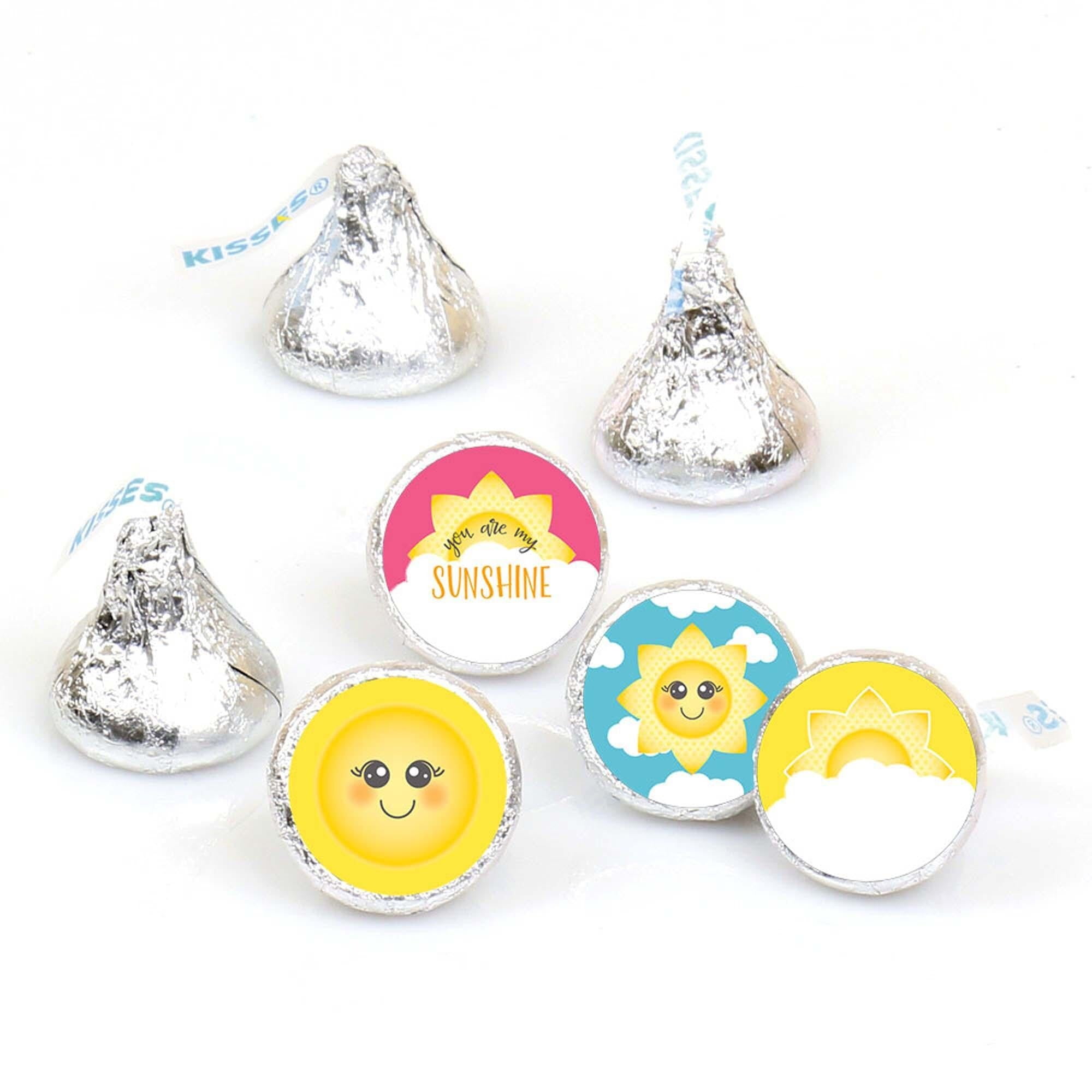 Big Dot of Happiness You Are My Sunshine - Baby Shower or Birthday Party Candy Sticker Favors - Labels Fit Hershey's Kisses 108 Ct
